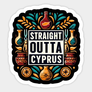 Straight Outta Cyprus Sticker